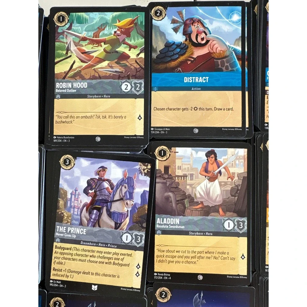Disney Lorcana TCG Bulk Card Collection Lot 3800+ Cards Mickey Mouse Robin Hood